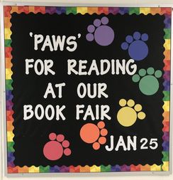 Paws For Reading At Our Book Fair Jan 25 Bulletin Board